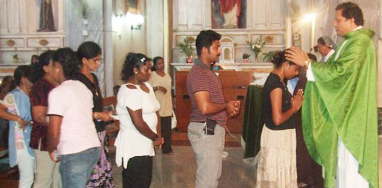 Singala mass at Cyprus by Fr Franklin